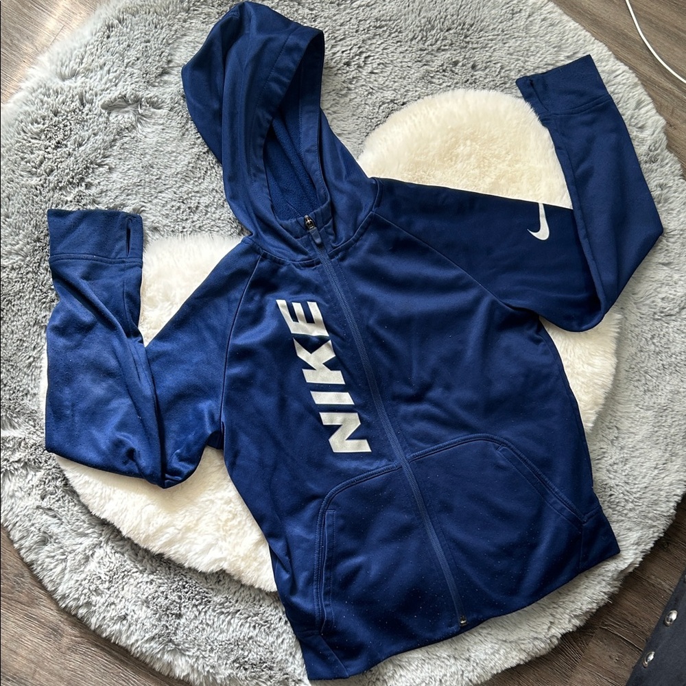 Nike Navy Blue Full-Zip Hoodie